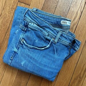 Men’s Zara Cropped Skinny Denim Medium Wash with Stretch